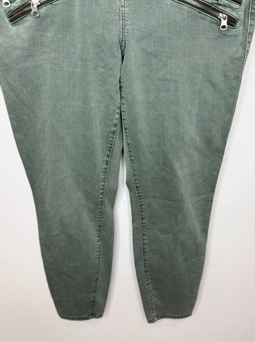 Torrid Jegging Jeans Womens 18R Green Zip Pocket Stretch Skinny High Rise - Picture 4 of 14